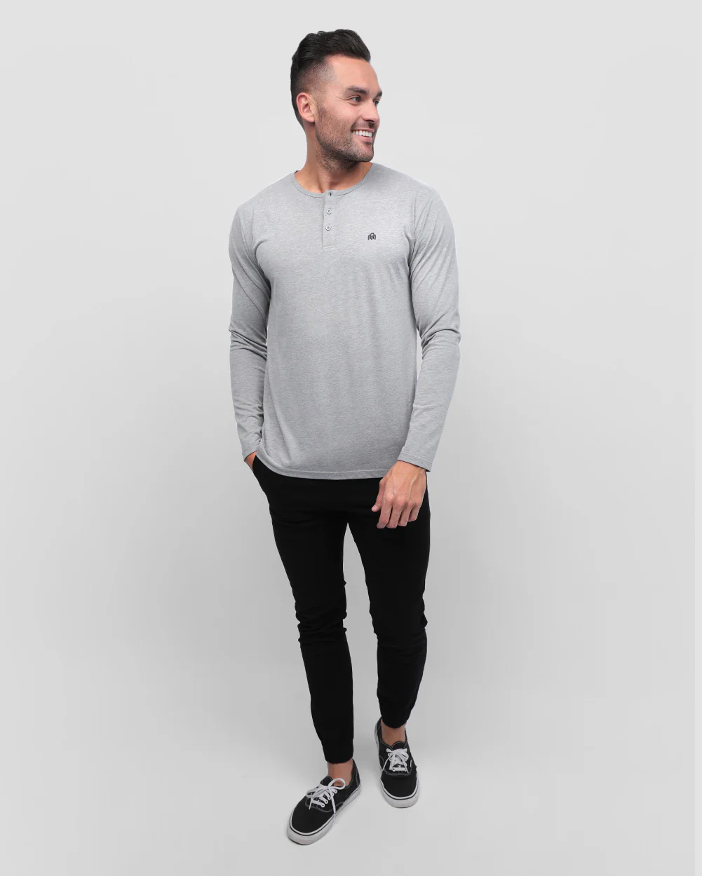 Long Sleeve Henley Tee - Branded - Image 10