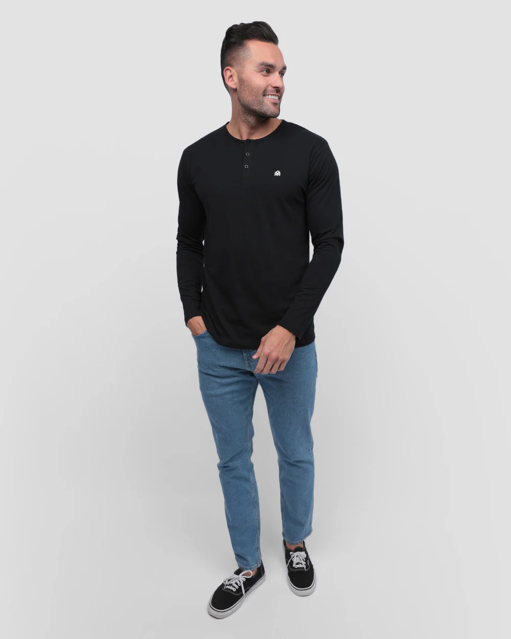 Long Sleeve Henley Tee - Branded - Image 17