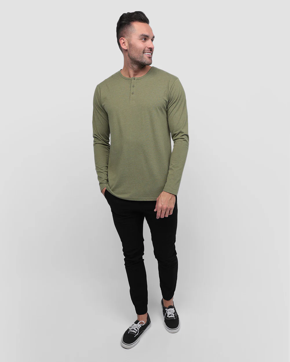 Long Sleeve Henley Tee - Non-Branded - Image 52