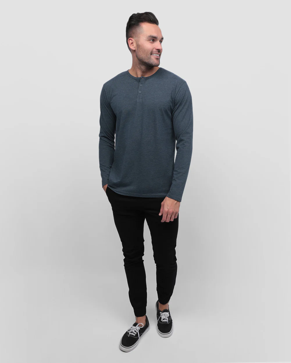 Long Sleeve Henley Tee - Non-Branded - Image 59
