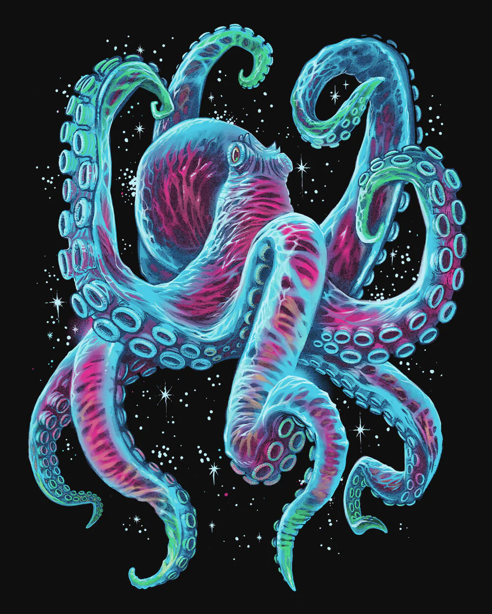 Gleaming Octo Glow-in-the-Dark Long Sleeve Tee - Image 4