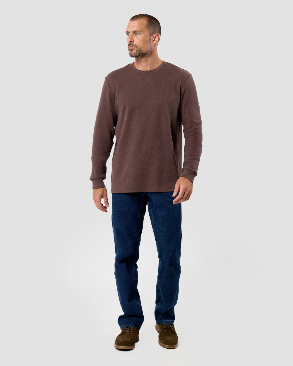 Long Sleeve Waffle Knit Crew - Image 10