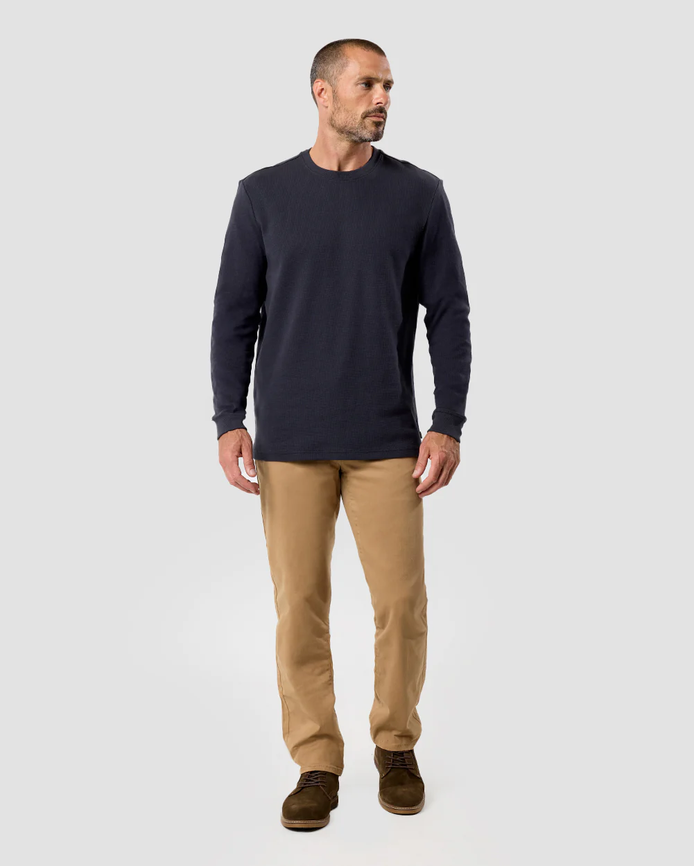 Long Sleeve Waffle Knit Crew - Image 24