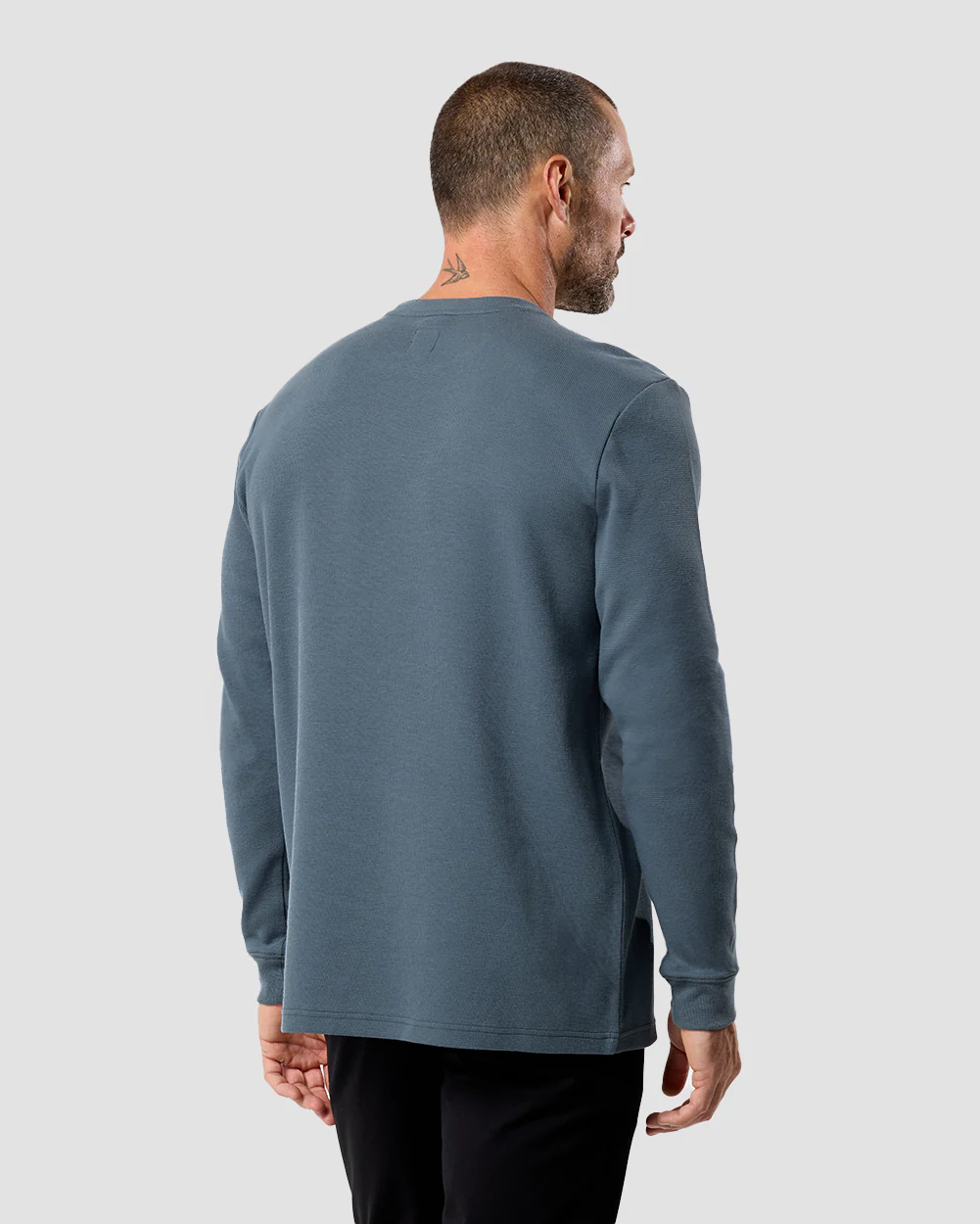Long Sleeve Waffle Knit Crew - Image 4