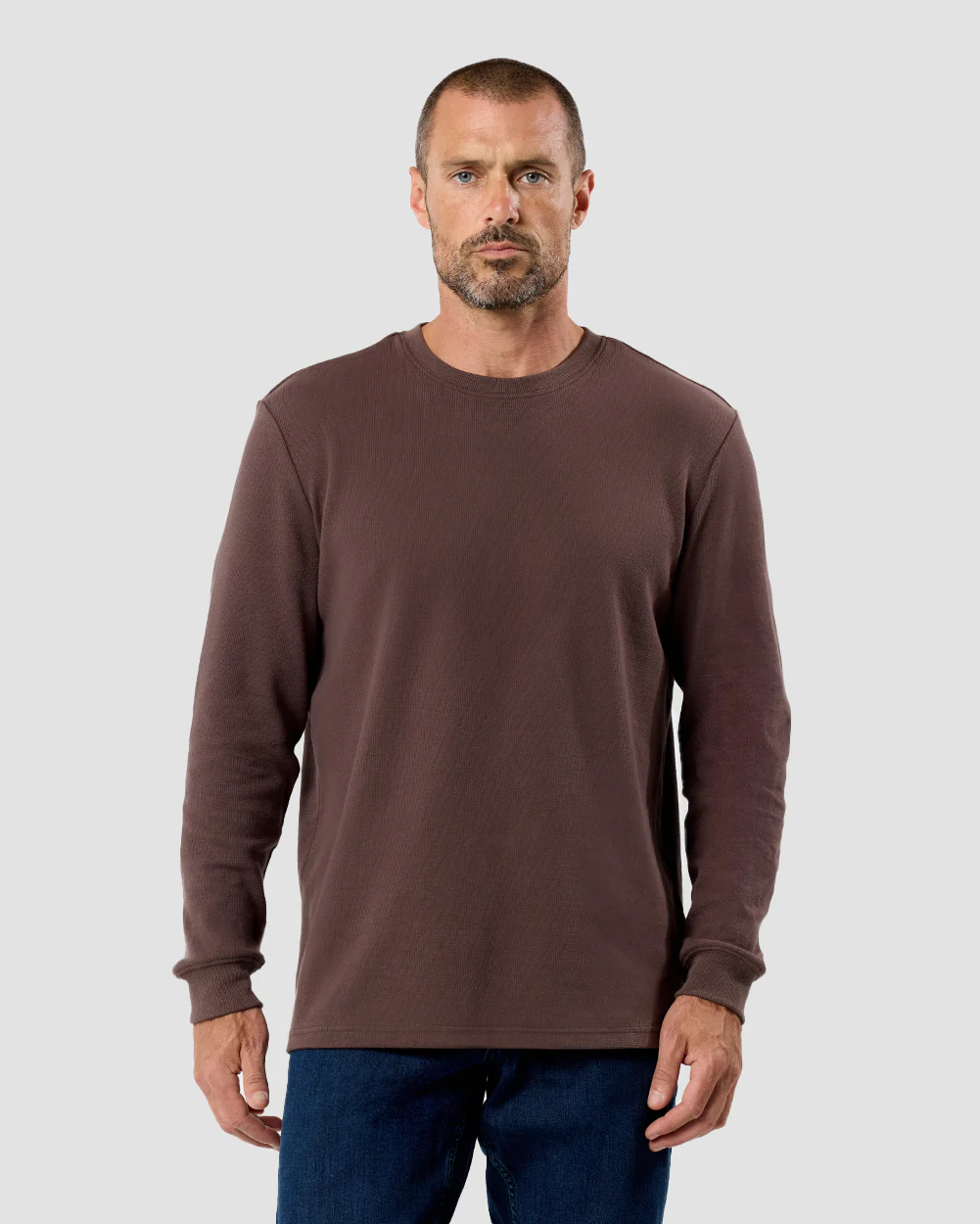Long Sleeve Waffle Knit Crew - Image 9