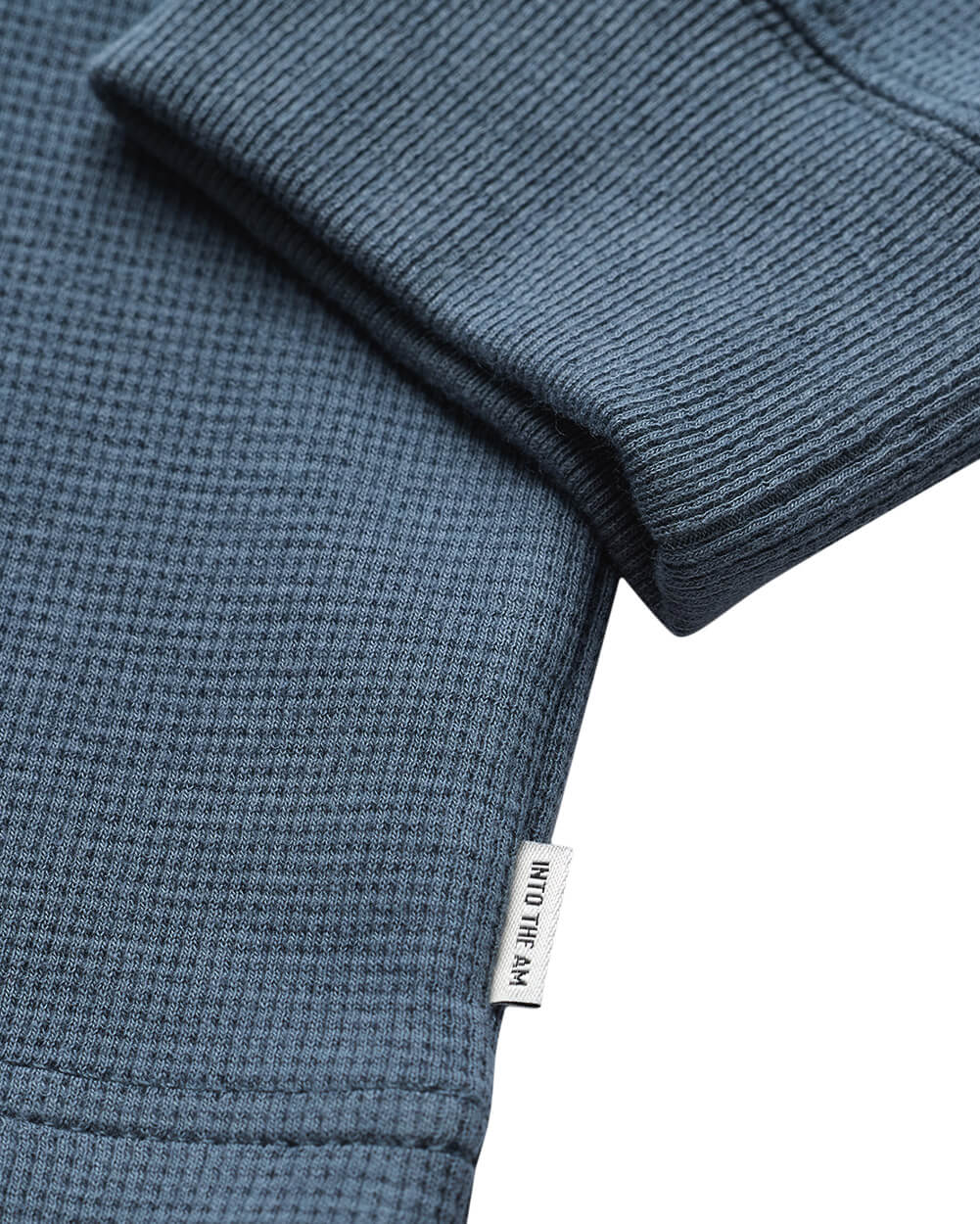 Long Sleeve Waffle Knit Henley - Image 11