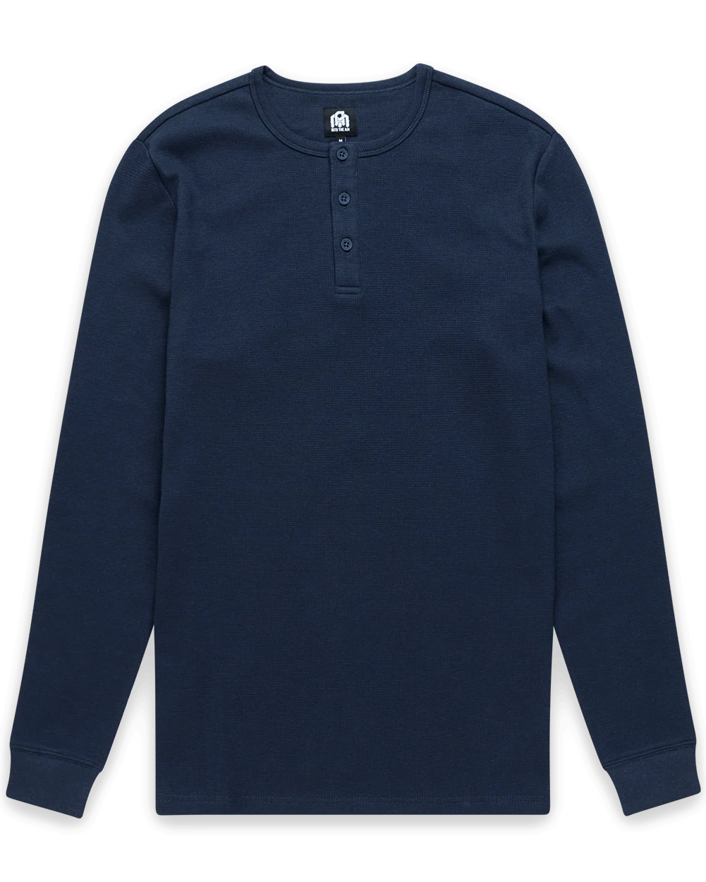 Long Sleeve Waffle Knit Henley - Image 13