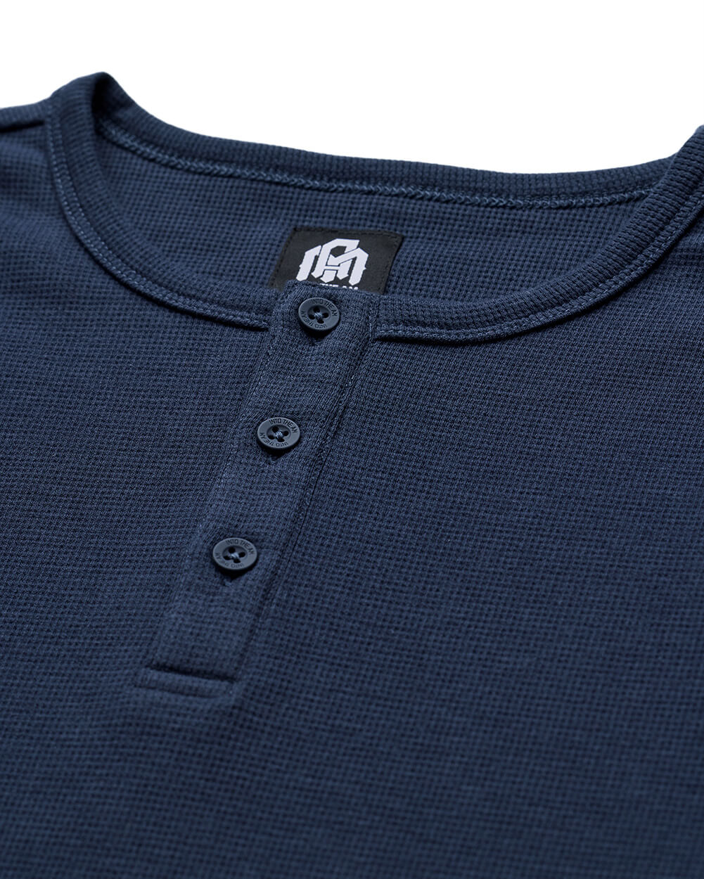 Long Sleeve Waffle Knit Henley - Image 16