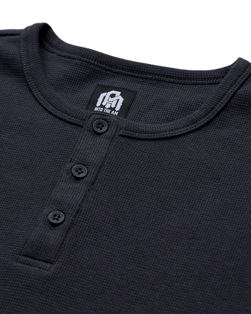 Long Sleeve Waffle Knit Henley - Image 21