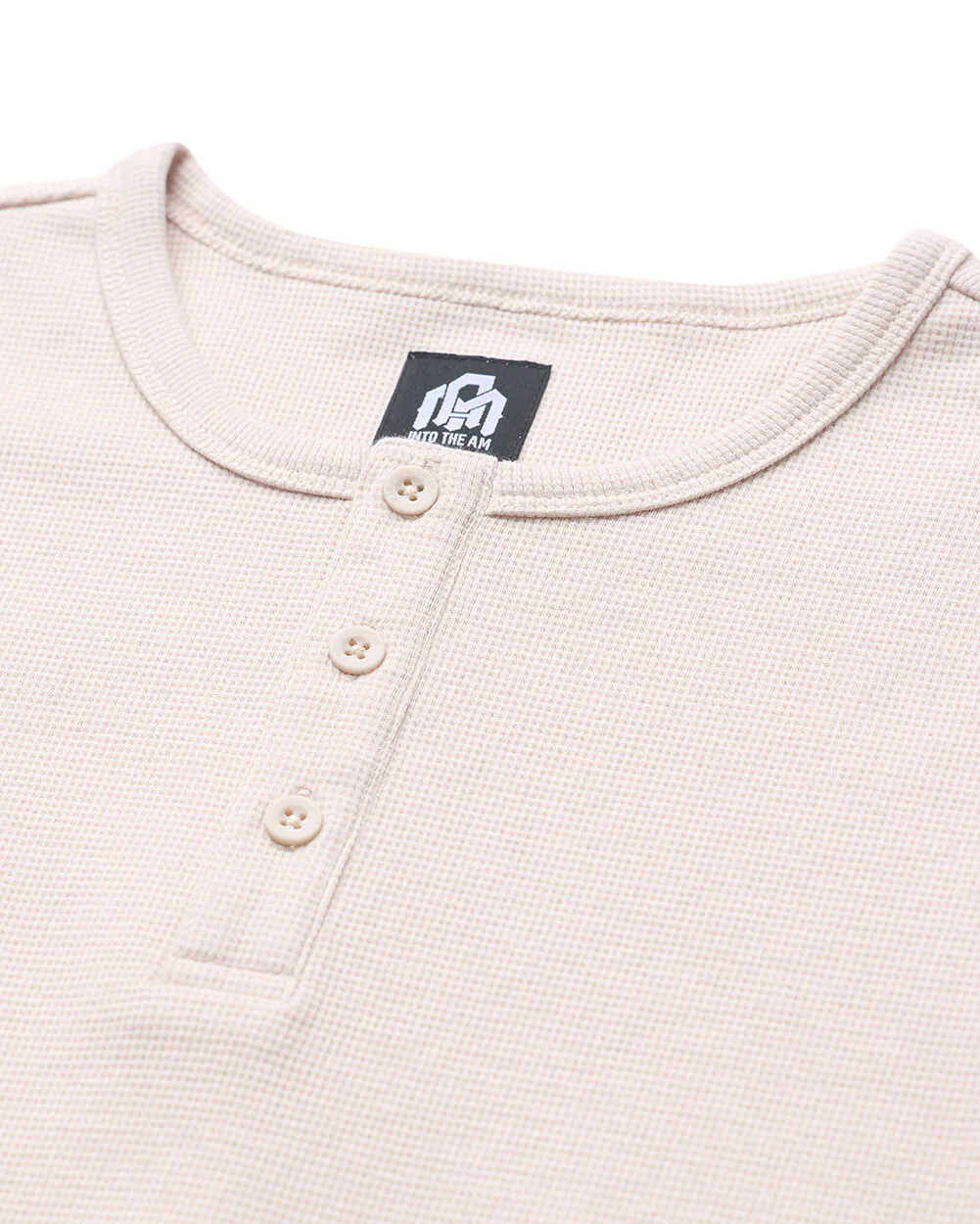 Long Sleeve Waffle Knit Henley - Image 27