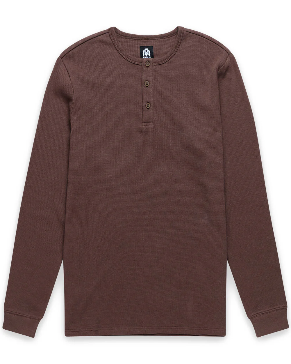 Long Sleeve Waffle Knit Henley - Image 31