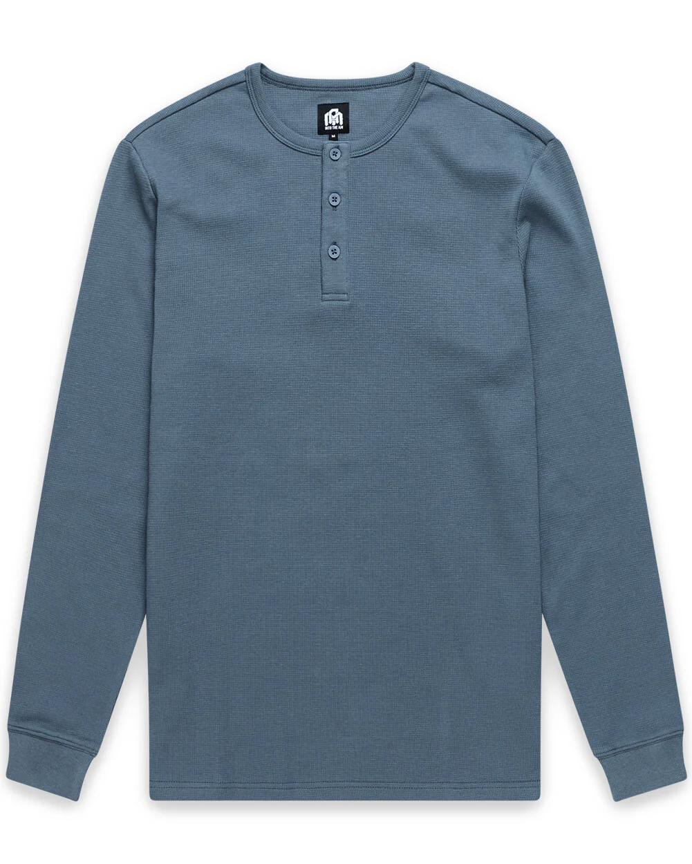 Long Sleeve Waffle Knit Henley - Image 7