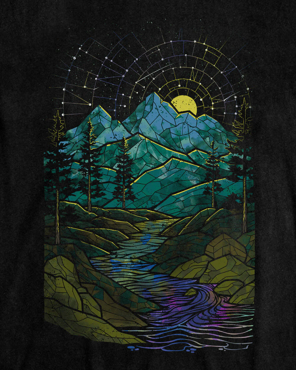 Mountain Mosaic Vintage Tee - Image 3