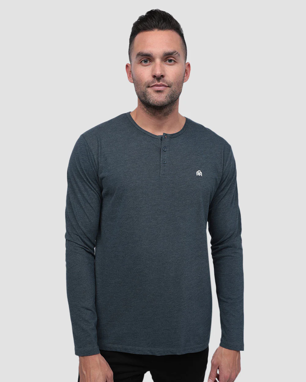 2 Pack Long Sleeve Henley Tee - Branded - Image 15