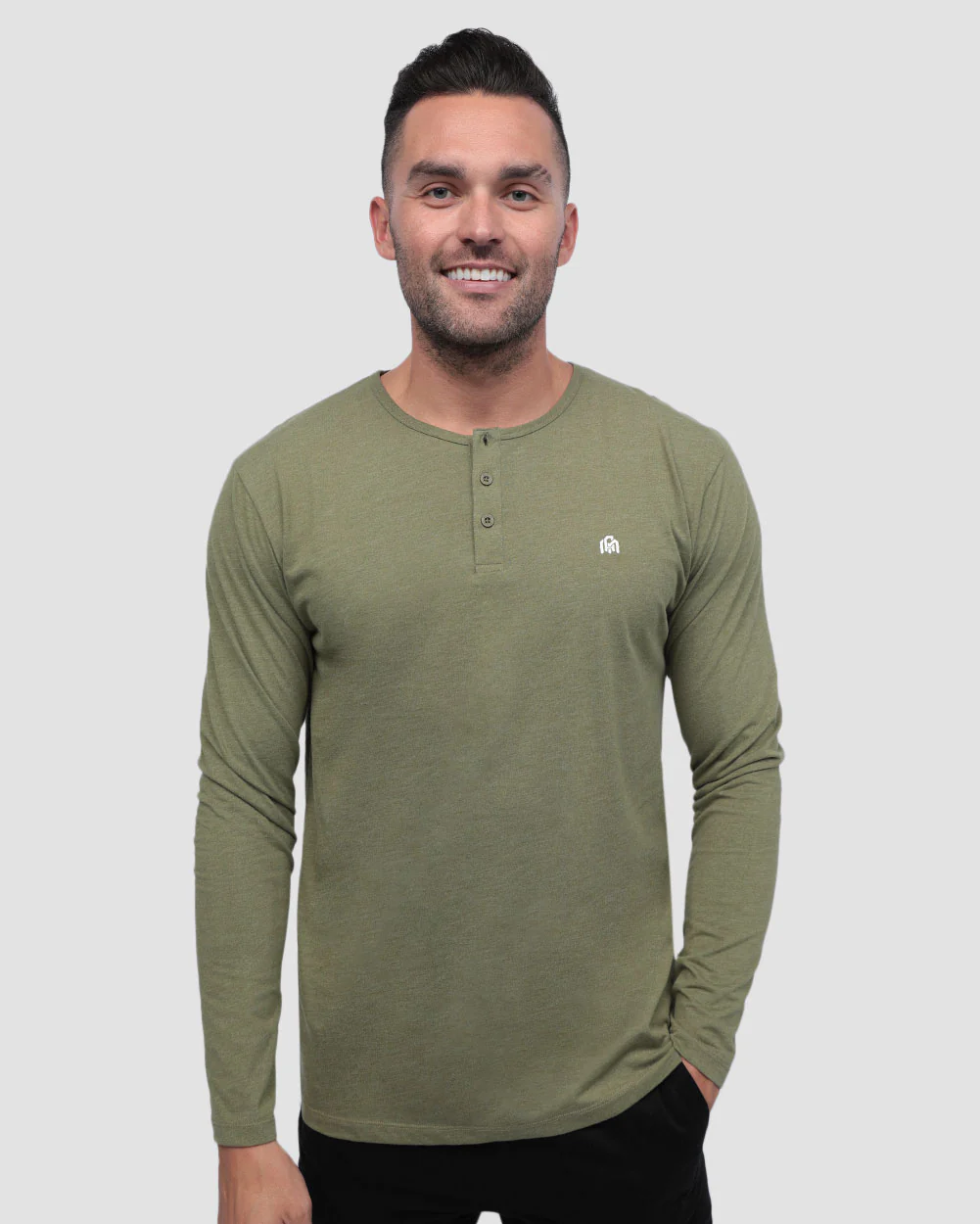 2 Pack Long Sleeve Henley Tee - Branded - Image 18