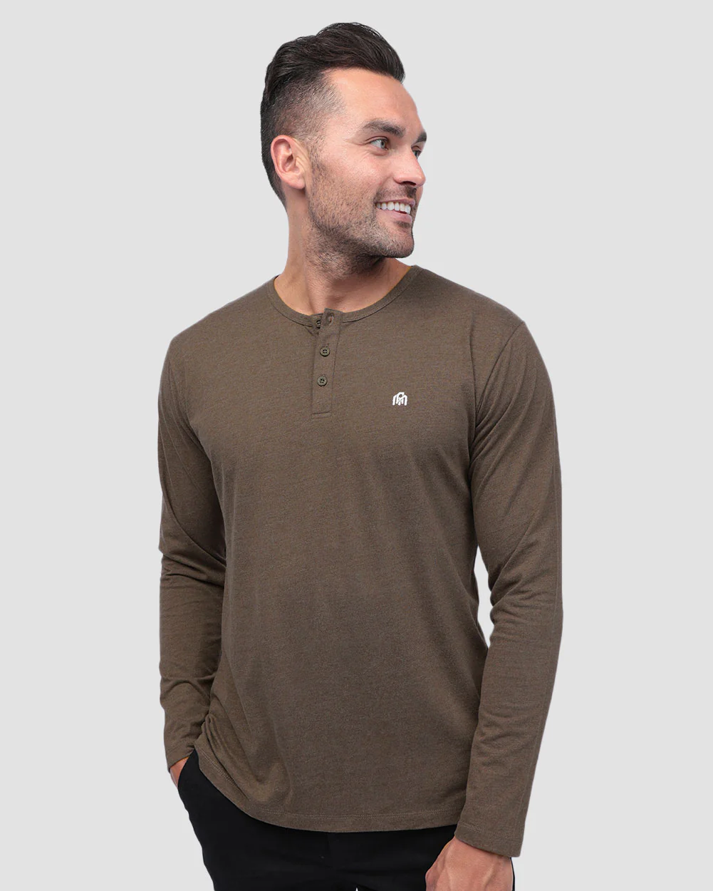 2 Pack Long Sleeve Henley Tee - Branded - Image 3