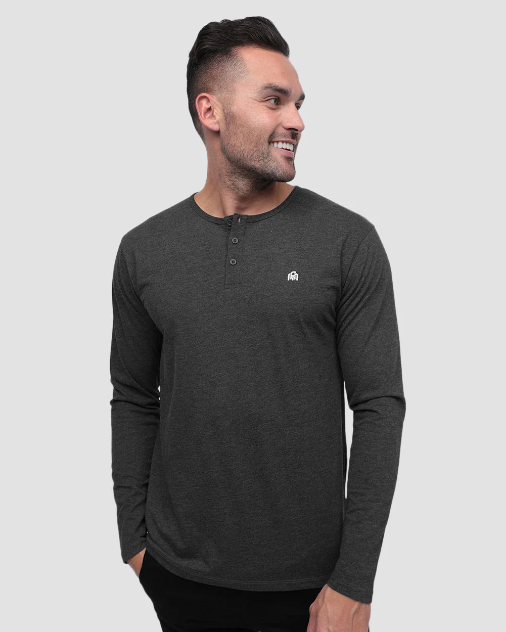 2 Pack Long Sleeve Henley Tee - Branded - Image 6